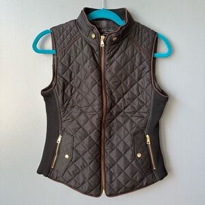 Black quilted vest